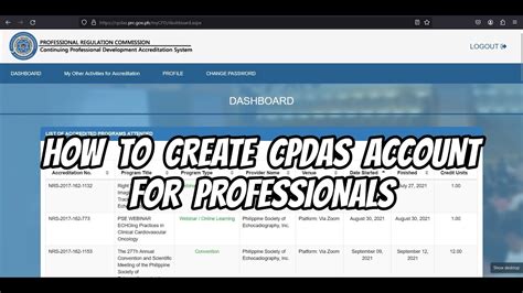 cpdas login|How To Register an Account in CPDAS .